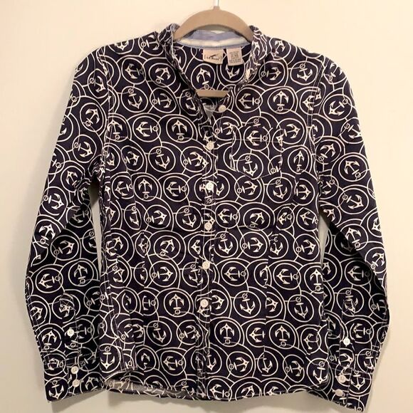 L.L. Bean Anchor Wrinkle Free Oxford Shirt - Picture 1 of 5